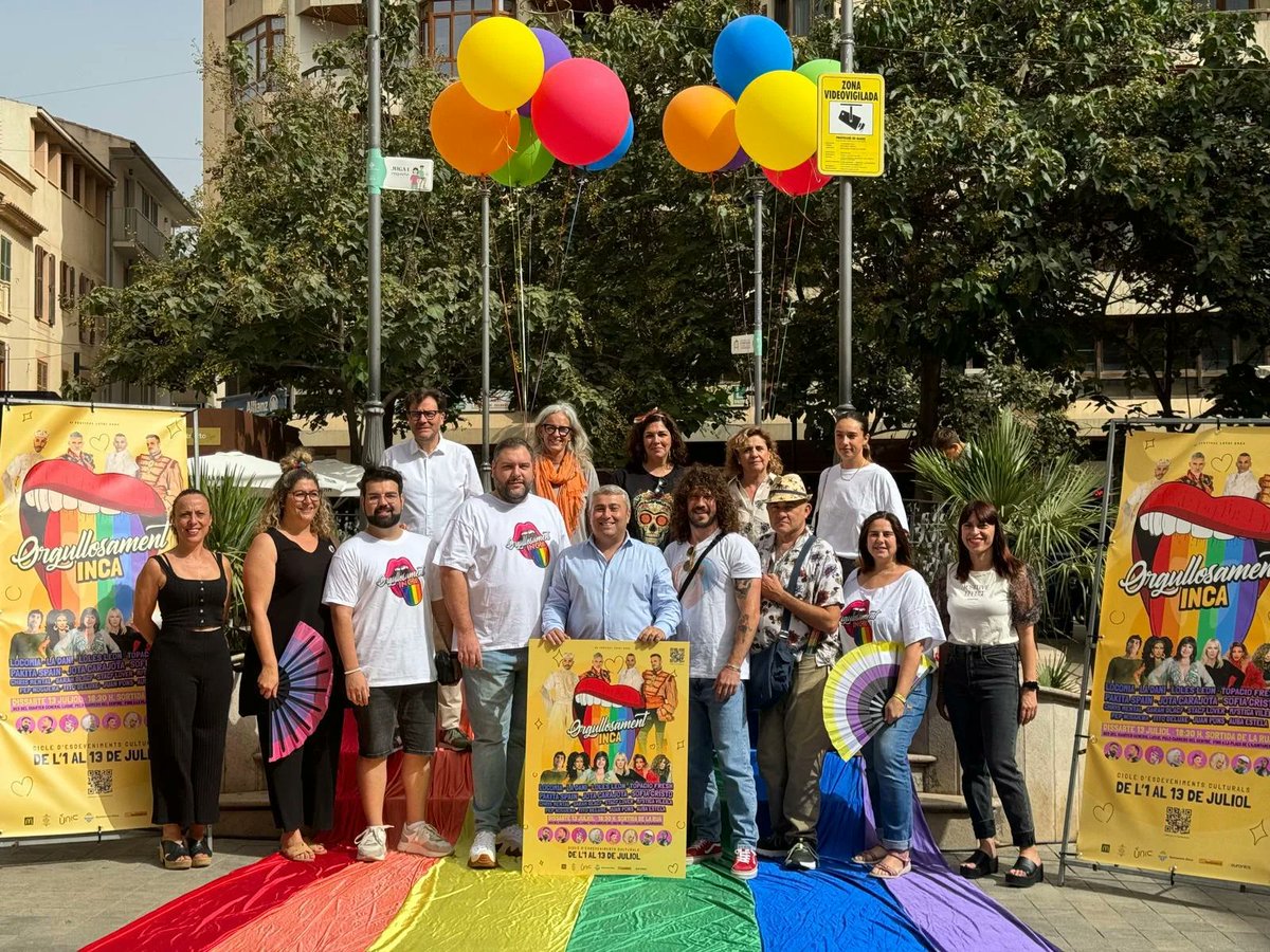 MallorcaUep's tweet photo. 📅 Del 8 al 13 de juliol, Inca celebra Orgullosament Inca 2024 🌈🎉. No et perdis les activitats i actuacions per la diversitat LGTBI! #OrgullInca 
https://t.co/59dGclbcWS https://t.co/c4bsp33ZEn
