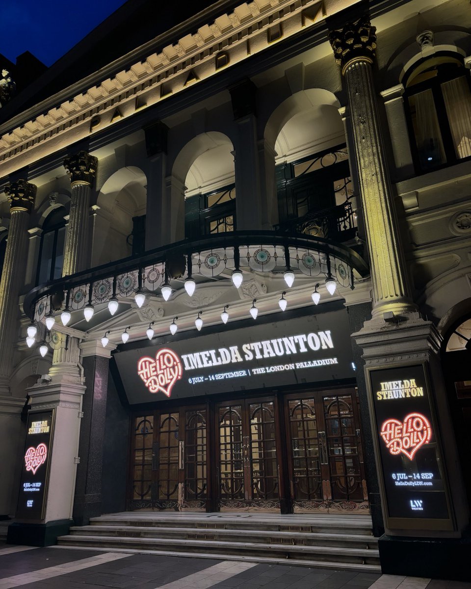 Tonight we open our beautiful show, with the classiest team of cast and creatives I know. All departments have gone above and beyond. The London Palladium baby, what a dream. Grateful beyond belief. 

She’s a special one, and did I mention this cast!
#HelloDolly #HelloDollyLondon