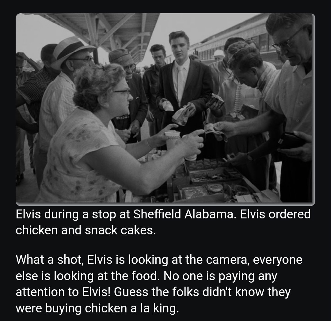 In 1956 Elvis made a train trip back to Memphis from New York after making an appearance on a show and after cutting Hound Dog and don't be cruel.
These were the last moments before he went to heights beyond anyones imagination.