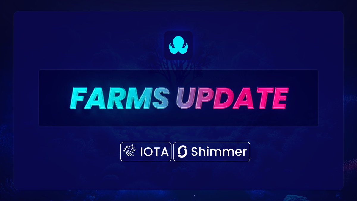 MagicSeaDEX's tweet photo. Farms are starting on IotaEVM next week!🥳
The exact date and time will be shared beginning of next week.

New Farms on IotaEVM:
USDC-IOTA v2
ETH-IOTA v2
LUM-IOTA v2
MLUM-IOTA v2

In addition, to increase the efficiency of $LUM emissions and to keep sustainability of our token economy in mind, we will adjust these farms on the ShimmerEVM:

SMR/USDT: Reduced
LUM/SMR: Reduced
DeepR/SMR: Reduced
sIOTA/SMR: Reduced
BTC/SMR: Reduced
ETH/SMR: Reduced
LUM/USDT: Stopped
MLUM/USDT: Stopped
IHG/SMR: Stopped
LOVE/SMR: Stopped
sSOON/SMR: Stopped
FUSE/SMR: Stopped
BNB/SMR: Stopped
MATIC/SMR: Stopped
FTM/SMR: Stopped
AVAX/SMR: Stopped

The Magic LUM to LUM Staking Pool stays as is until the Magic LUM to USDC Staking Pool on IotaEVM goes live.
This marks a significant milestone for MagicSea. We are excited to begin bootstrapping essential liquidity pools on the IotaEVM and to continue grow our ecosystem. 🙂