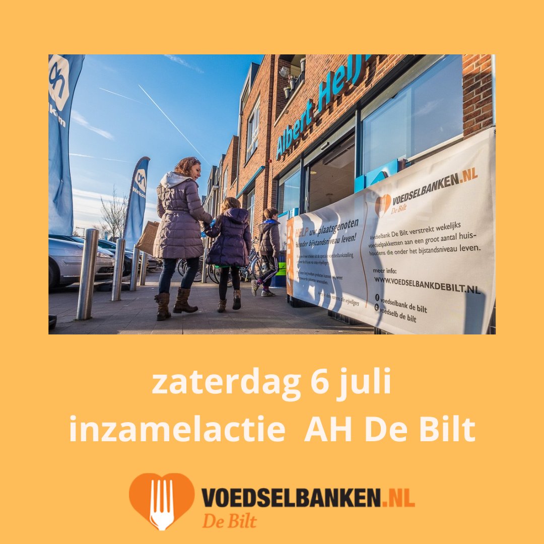 Kom je ook? Onze vrijwilligers staan de hele dag klaar om houdbare artikelen in te zamelen

#AH #winkelactie #DeBilt #samentegenarmoede #samenvoordevoedselbank