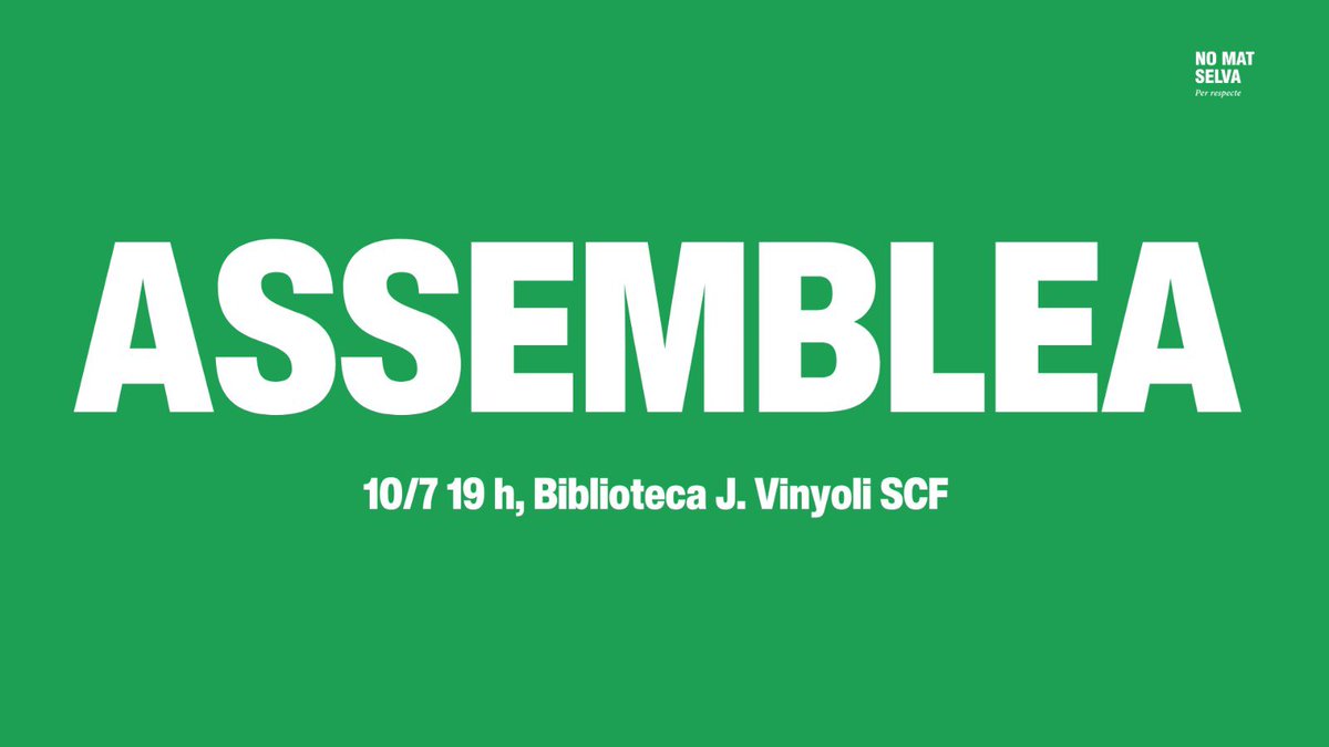 No a la Mat - Selva tweet media