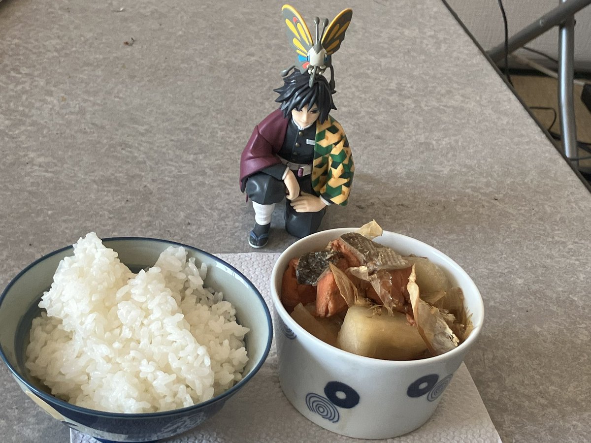 鬼滅の刃 #富岡義勇 #鮭大根 #料理 しのぶさんがドン引きするほど義勇