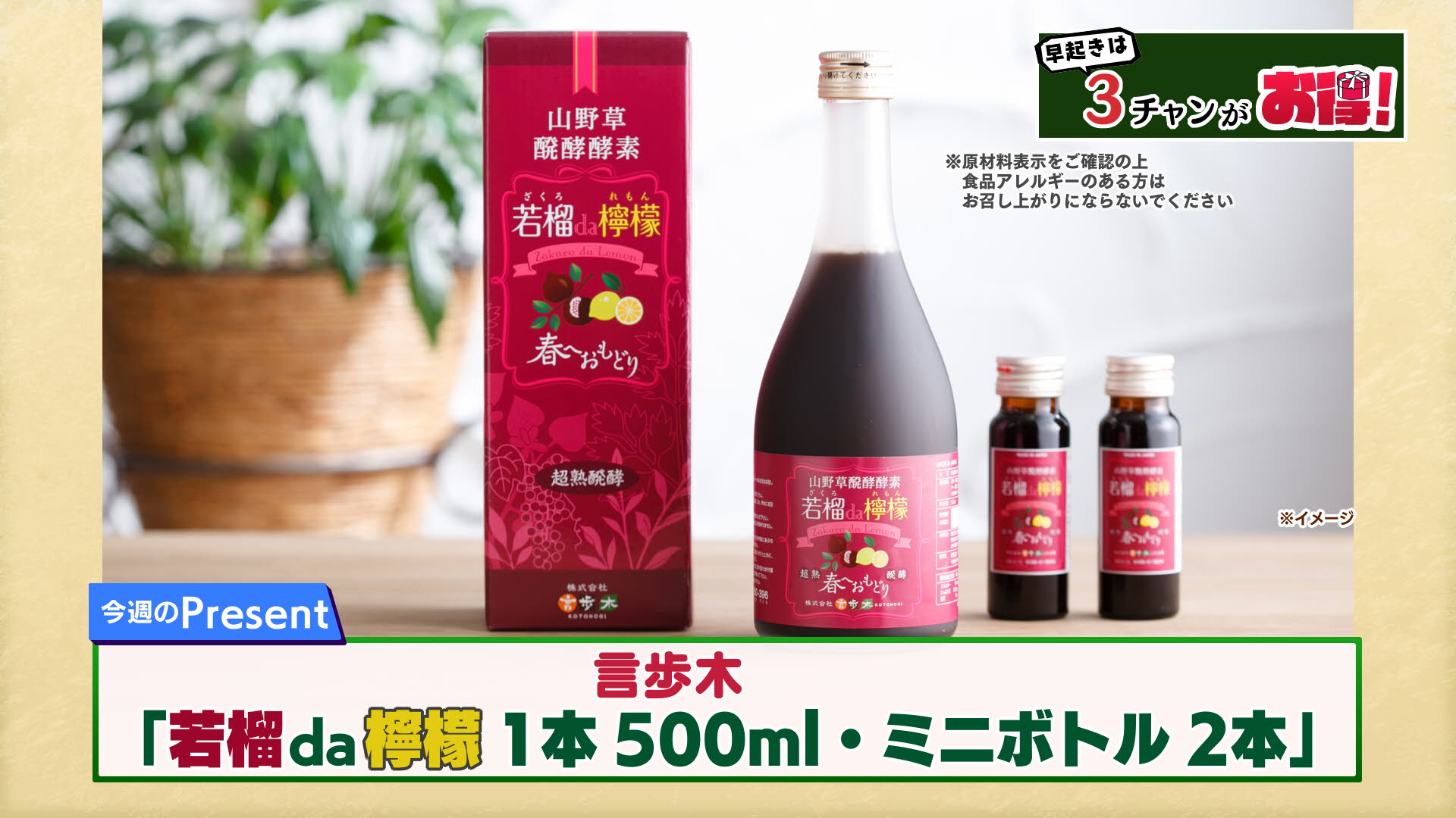 山野草発酵酵素 若榴da檸檬 2本セット ざくろだれもん