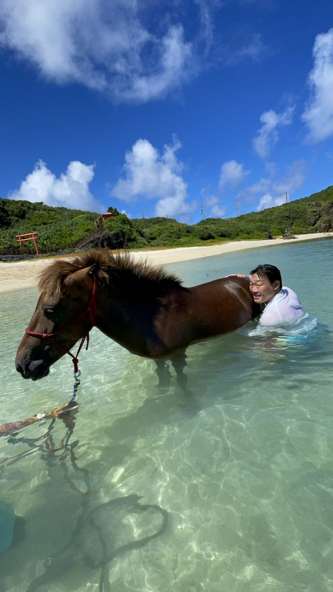 anzenmiyazon's tweet image. 与那国最高🥹💕

真面目や立派に生きようとし過ぎると人間重く考えたり、笑顔が無くなったり、辛くなるようになってるもんで、気楽に心軽くまぁーいっか！で行くと意外になんでも上手くいくし、楽しい！その為にはもっと遊ぶ🤩

#与那国島観光大使みやぞん
#与那国馬
#視察中
#感謝
#楽しんだるよー