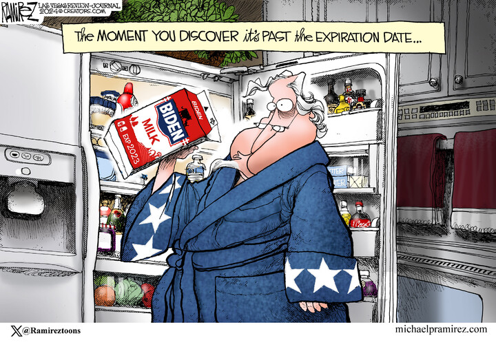 KieckCarl's tweet photo. #Biden Milk: "The moment you discover it's past the expiration date." 🤔🤔🤔
Perhaps for a tiny minority ... it's been past its expiration date for a very long time ... 😃👍👍
Full credit @ #MichaelRamirez / #GoComics /
#LasVegasReviewJournal
LINK:
https://t.co/F7oXmLqWJB
#News #Politics #Culture #School #College #Media #University #MSM #Research #Education #MAGA #Trump #DonaldTrump #Biden #JoeBiden #America
#US #Presidency #SpeakFreely #FreeSpeech #WhiteHouse