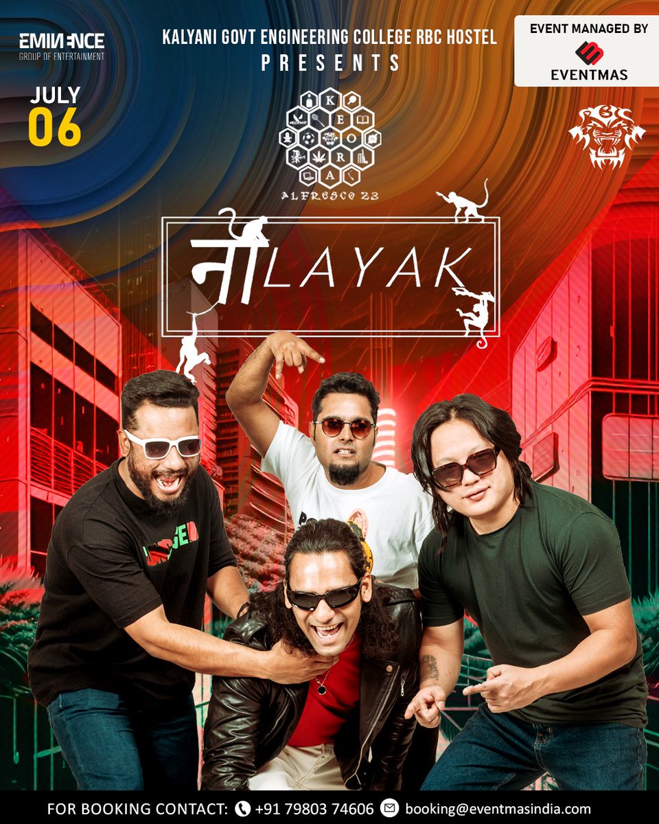 EventmasIndia's tweet photo. Event Update :

Experience the energy and excitement.
Naalayak perfoming live tonight at Kalyani Government Engineering College RBC Hostel !
.
.
.
#Naalayak #Eventmas #TeamEventmas #KGEC #WeCreateYouCelebrate https://t.co/zdH9GO4ymc