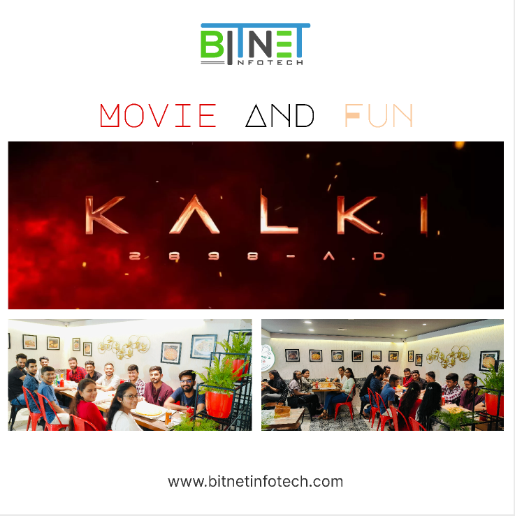 Bitnet_Infotech's tweet photo. 🎬🍿Teamwork makes the dream work, but sometimes it also means movie nights and pizza!
We took a break from the grind and enjoyed a fantastic team outing watching #Kalki.
#teambuilding #workculture #worklifebalance #movienight #weekendactivity #bitnet https://t.co/pxIVPygh0X