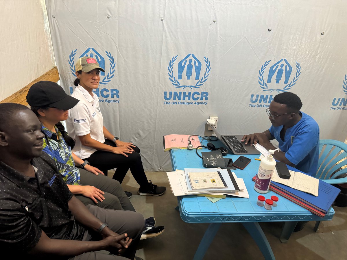 Exploring health challenges firsthand with Dr. Staci, Dr. Nhial, Mr. Isaac Kwesiga, Mr. Jonah Mukisa, Dr. Budya Augustino (Zonal Dr, Zone 5), and Dr. Patty at Okubani Health Center III in Zone Five, Bidibidi Refugee Settlement. #GlobalHealthResearchPartnerships #ICHAD