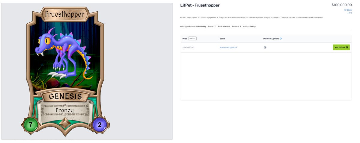 DevveDiamond's tweet photo. #LitCraft NySperience is a Play To Own game that runs on the #DevvX blockchain. #FIAS is the in-game token.
If you are in to gaming, I want to let you know that it can pay off in serious money if you get good at crafting tools and #LitPets. Just look at this one for sale on the #GlassBlock marketplace๐
$DevvE powers the blockchain
#gaming #web3 #PlayToEarn #ai $eth $sol $bnb $avax $ada $near $kas $ton $trx