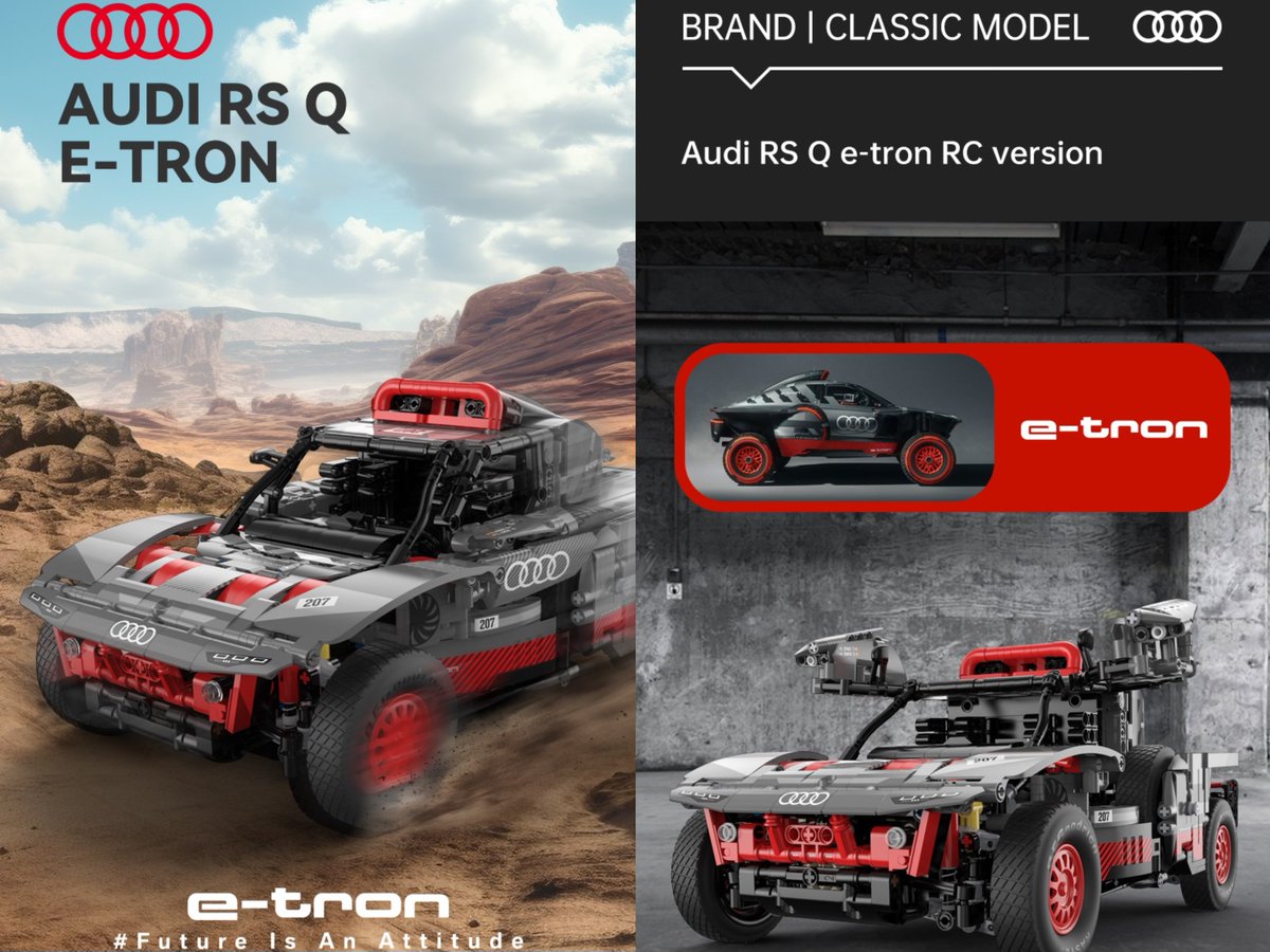 Audi RS Q e-tron | Satisfy your imagination
RC and Bricks- Rastar got everything you want.
#Audi #remotecontrol #toys