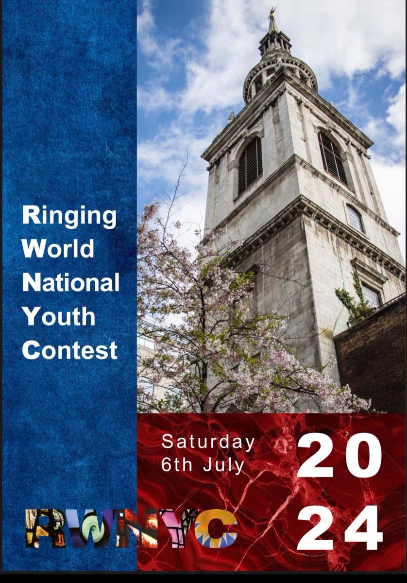 Hundreds of young ringers in London today for the <a href="/rwyouthringing/">Ringing World National Youth Contest</a> contest. Notably the all day competition at <a href="/Garlickhythe/">StJamesGarlickhythe</a> on #RoyalJubileeBells, all day at <a href="/MagnusMartyr/">St Magnus the Martyr, London Bridge</a> and the morning at <a href="/Saint_Dunstan/">StDunstan-in-theWest</a> in the West <a href="/dioceseoflondon/">London Diocese</a>