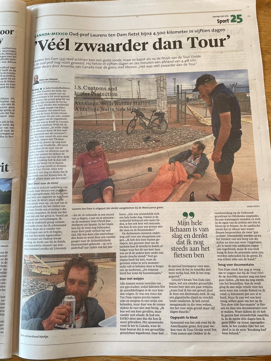 Wat een bizarre rit zal dit geweest zijn van <a href="/laurenstendam/">laurenstendam</a> #respect kan niet wachten op die docu! #liveslowridefast