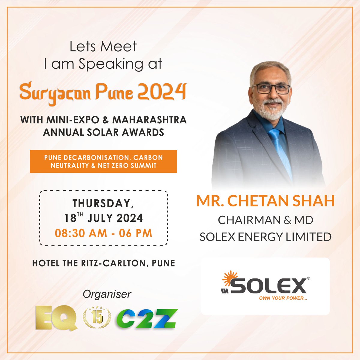 Solexenergyin's tweet photo. Join us for an insightful conversation with Chetan Shah, Chairman and Managing Director of Solex, on innovations, strategy and the future of solar manufacturing.
#CleanEnergyFuture #EQ #Suryacon #NetZeroIndia #RenewableEnergy #GreenStrategy #SustainableIndia #solex https://t.co/D5Ah3DEheL