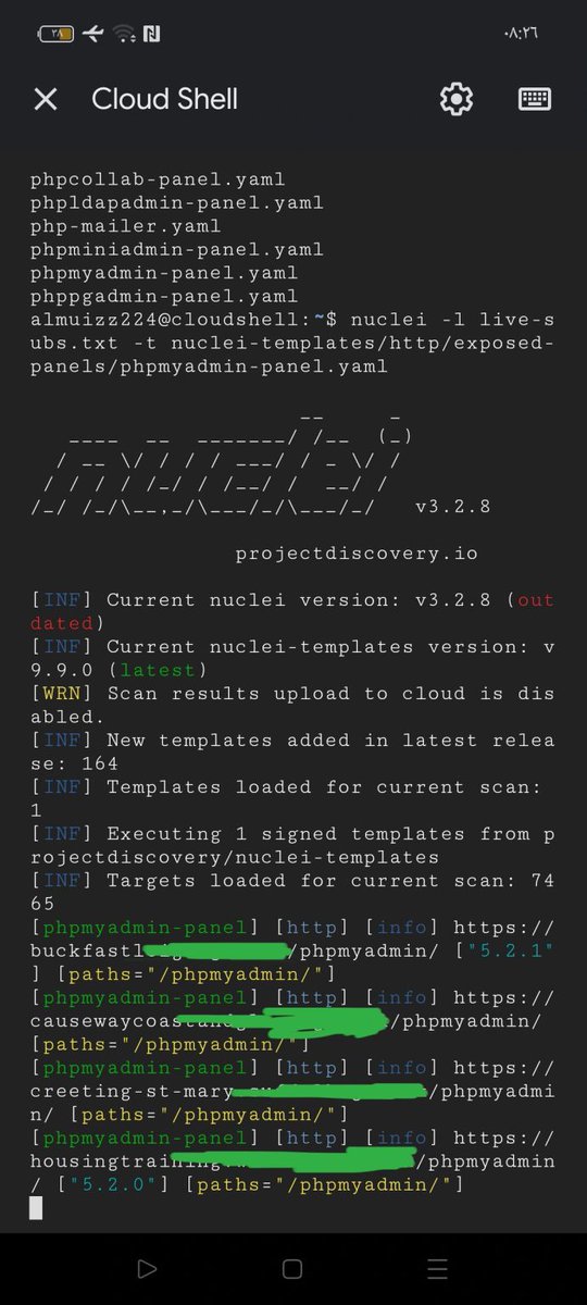 bountywriteups's tweet photo. How i am hunting for phpmyadmin logins:-

nuclei -l live-subs.txt -t nuclei-templates/http/exposed-panels/phpmyadmin-panel.yaml

## Then :-
- Test for default creds : root & password,..etc
- Fuzzing 
- Test SQLi
- Response Manipulation 

#bugbountytips #cybersecurity #Security

Credit - @wadgamer10