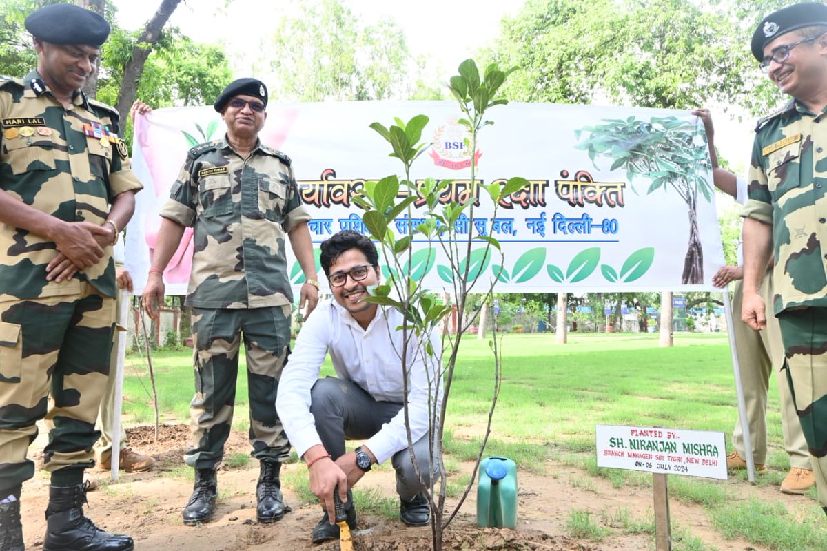 BSF_BICIT's tweet photo. "Protect tree, Save earth, Save life."
A Tree plantation drive organized at BICIT New Delhi. Sh Harilal, IG BICIT motivated the troops to plant trees for a greener earth crucial for our existence. All BICIT Officers, Staff & Trainees Participated in the event.
#BSF #BICIT https://t.co/VLKGHWK3lH