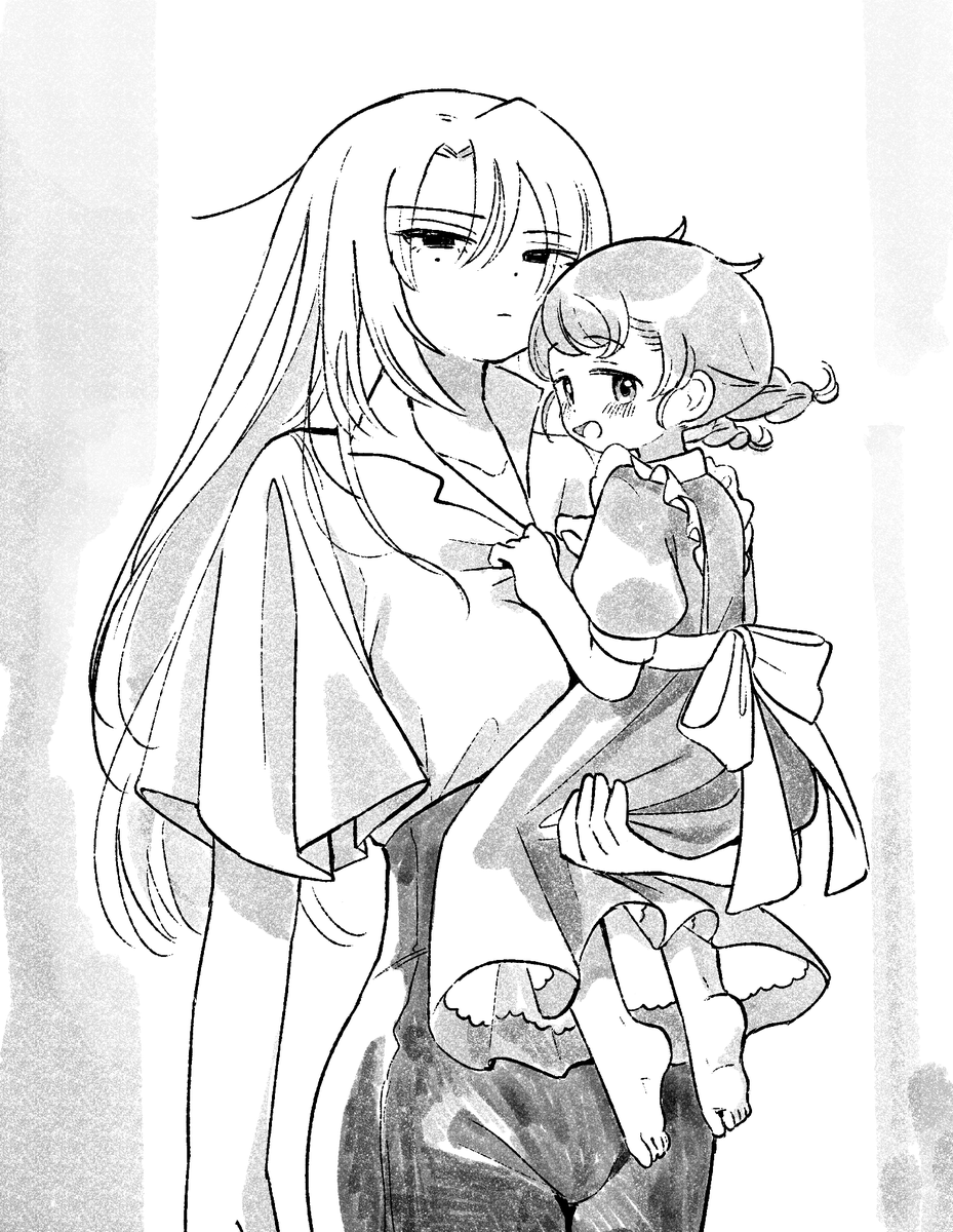 こわ〜い女帝が幼いメイドに好き好きなやつ、いいよね。王道のおねロリ。
#創作百合 