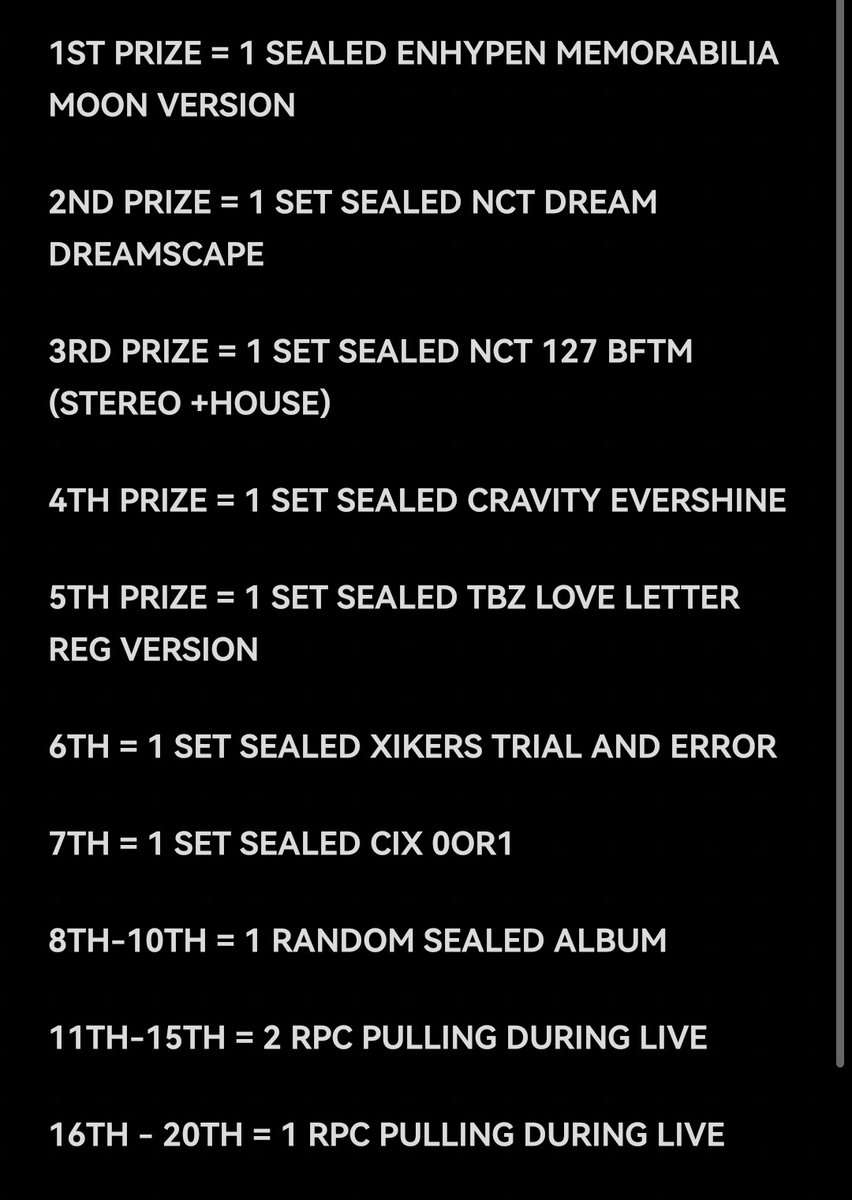 merch4all_ph's tweet photo. #MERCHYRAFFLE

‼️7.7 SUPER  SALE EVENT 1‼️

BUY ANY SEALED ALBUM/PC, EVERY 99PHP = 1 RAFFLE ENTRY

*ex: 299PHP = 3 entries
* hindi kasama sa total yung shipping, pwede gumamit ng voucher
*UNLI ENTRIES

VALID ORDERS:ALL JULY 6 TO JULY 9 (11:59PM)
RAFFLE DRAW :JULY 10 (9PM) https://t.co/z93eOmqwOT