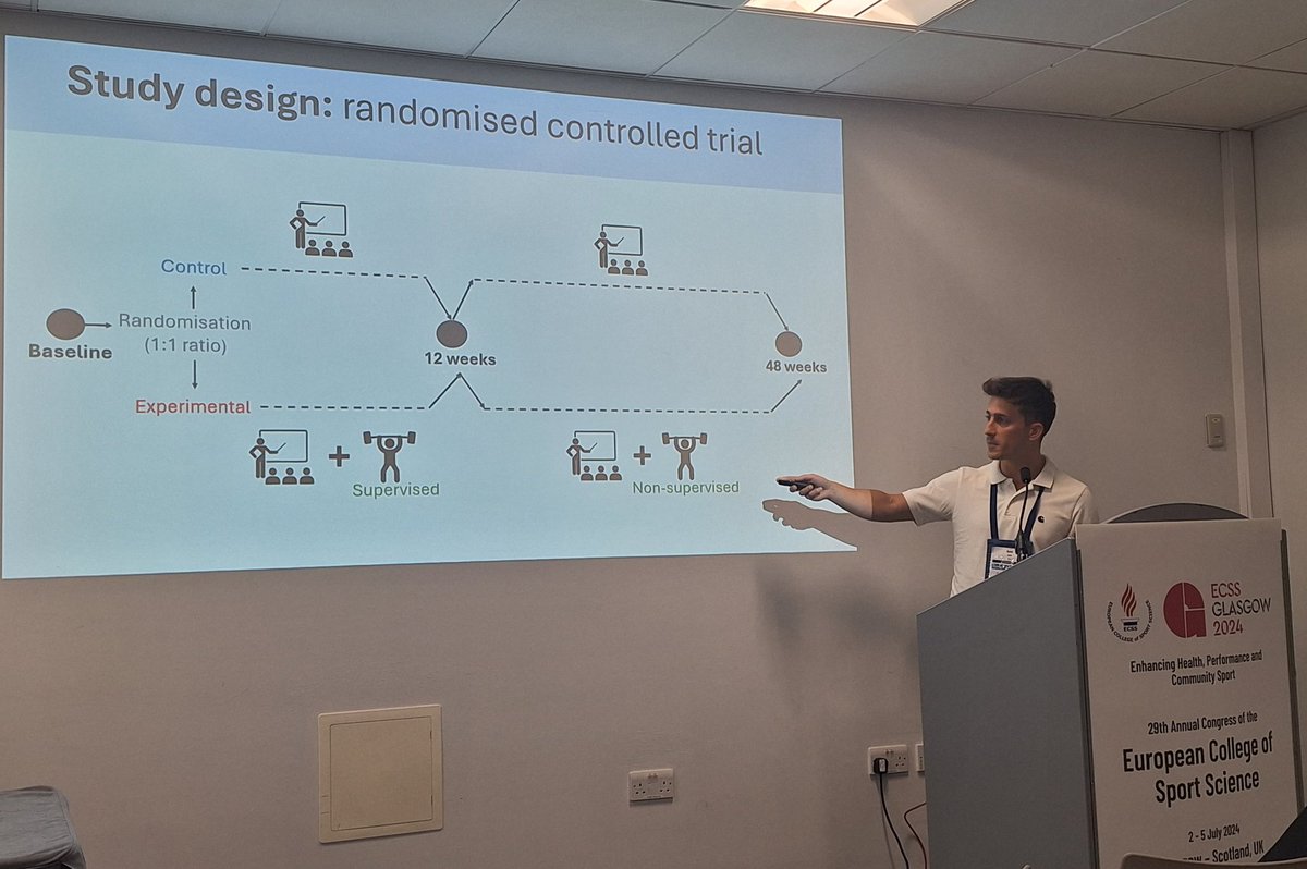 Great week at <a href="/E_C_S_S/">ECSS</a> congress in Glasgow! 🤩

I was presenting the results of the ReViEEW RCT 😁

Here you can check the 12-week results ⬇️ and hope the 48-week results will be published soon 😎

link.springer.com/article/10.100…

#ECSS2024 #WeAreSportScience