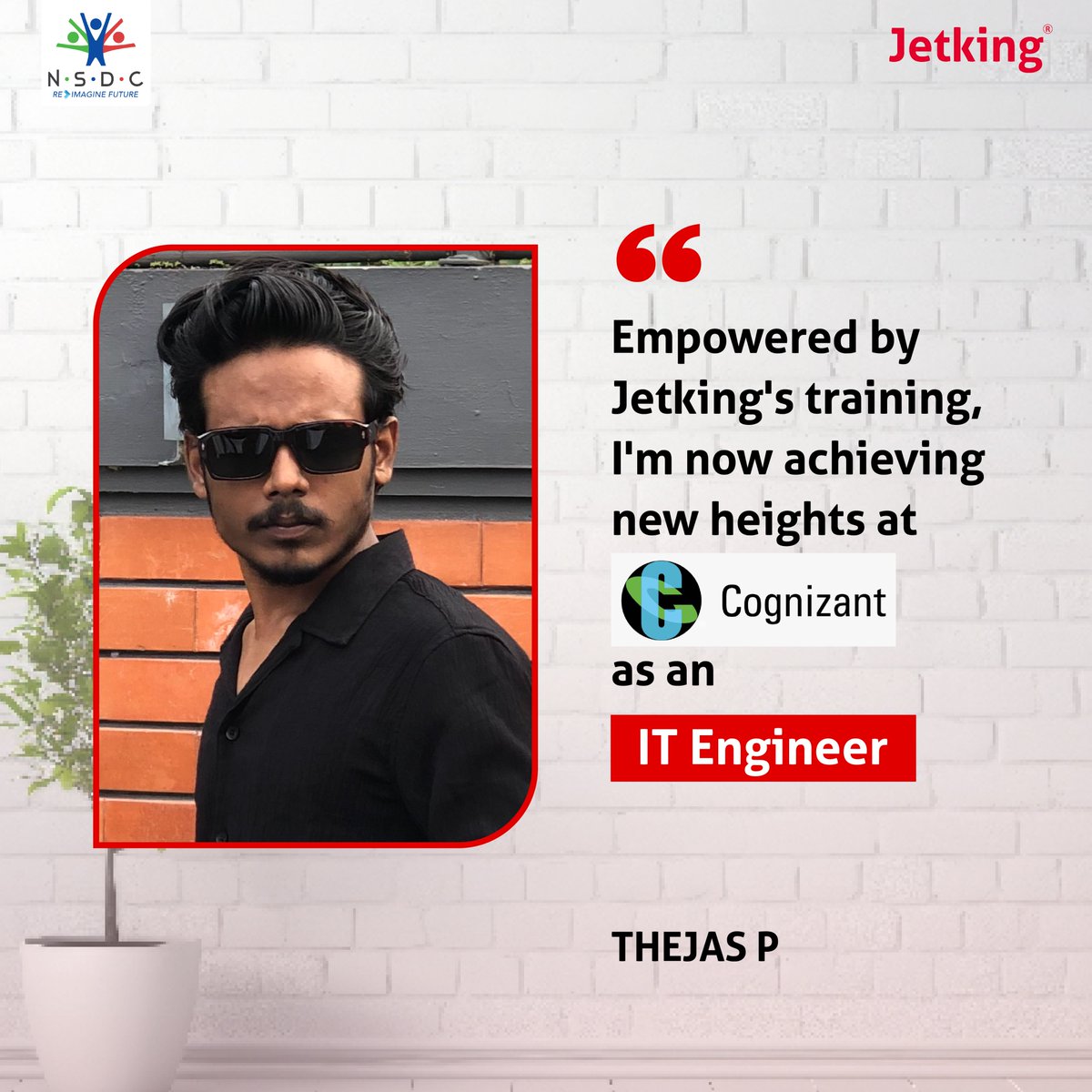 JetkingLtd's tweet image. Congratulations, Thejas! 🎉
Jetking is proud to announce that Thejas has successfully started his career as an IT Engineer at Cognizant! Wishing you continued success in your professional journey! 🚀👨‍💻
#Jetking #CareerSuccess #ITEngineer #Cognizant #Achievement #ProudMoment