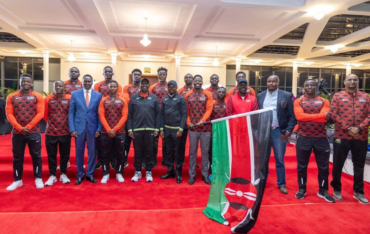 TergatP's tweet photo. Flagged off...it is a wrap.
@Paris2024 here we come.
It is Team Kenya, it is our pride,  it is our calling and we take with honour and dedication.
@StateHouseKenya 
@OlympicsKe 
@moyasa_ke 
@WilliamsRuto 
@FranceinKenya https://t.co/a3zeH288W3