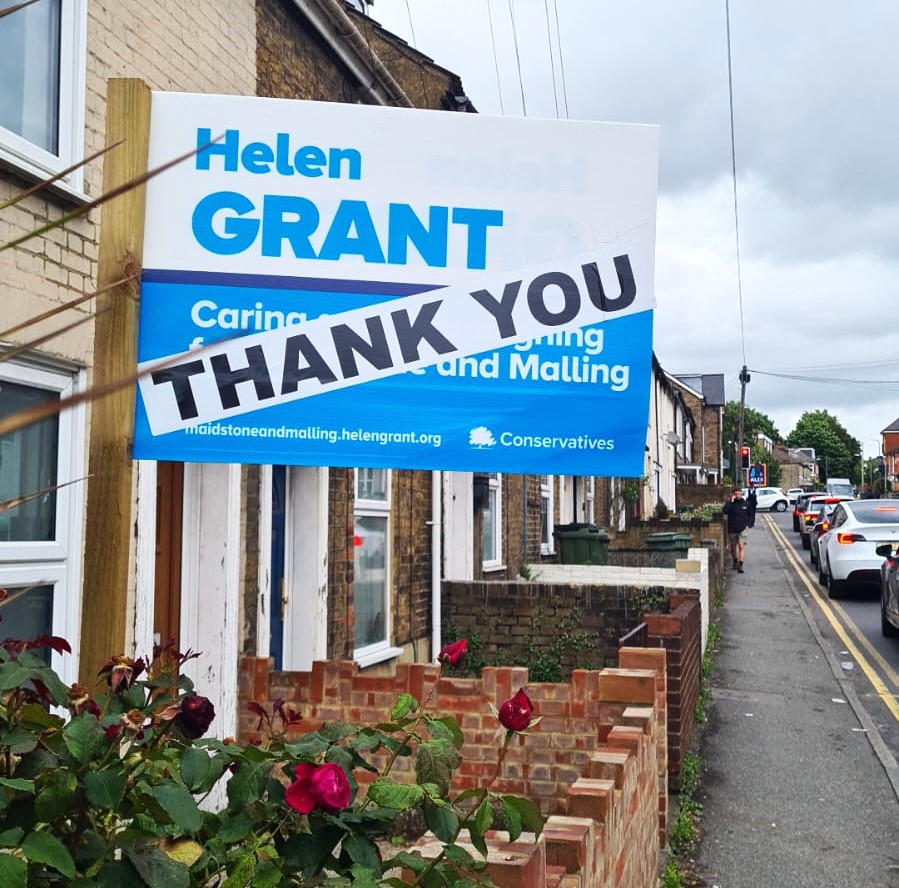 Thank you to the people of #MaidstoneandMalling for putting your trust and confidence in me as your Member of Parliament, to care and campaign for you and our wonderful constituency 🙏. 
Please get in touch if you need help, advice or support.  helen.grant.mp@parliament.uk
