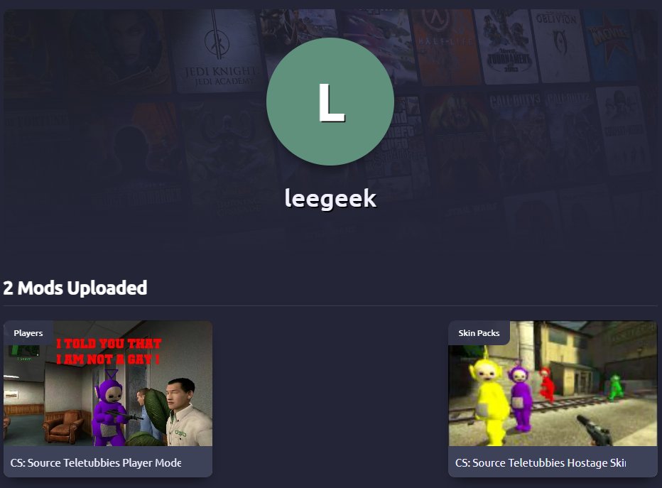 dailyslendy's tweet photo. The original Source Teletubby models appear to have been created by a user named Leegeek for a Counter Strike: Source skin mod dating all the way back to 2008

While the Gamebanana page was privated (interestingly, around 2022), a Wayback Machine and Game Front page still exists https://t.co/qmEQkIkqGP