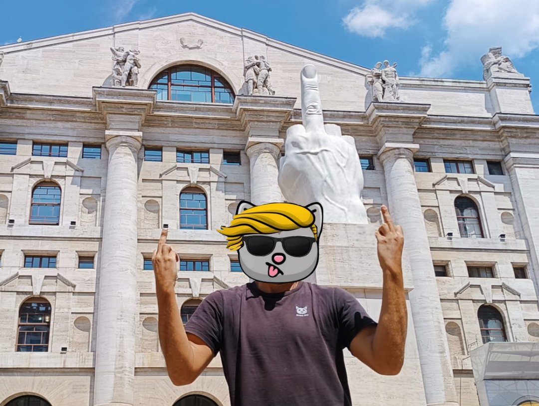 Boba_da_Queen's tweet photo. Down in piazza affari (Italy's wall street) someone might expect to find a statue of a bull, a bear...  
No. No bulls or bears here.
Fuck the rest!
100000% $psps MAXI ONLY!
🐈‍⬛ #bobacat 🐈‍⬛ https://t.co/WWKPl0rBZ1
