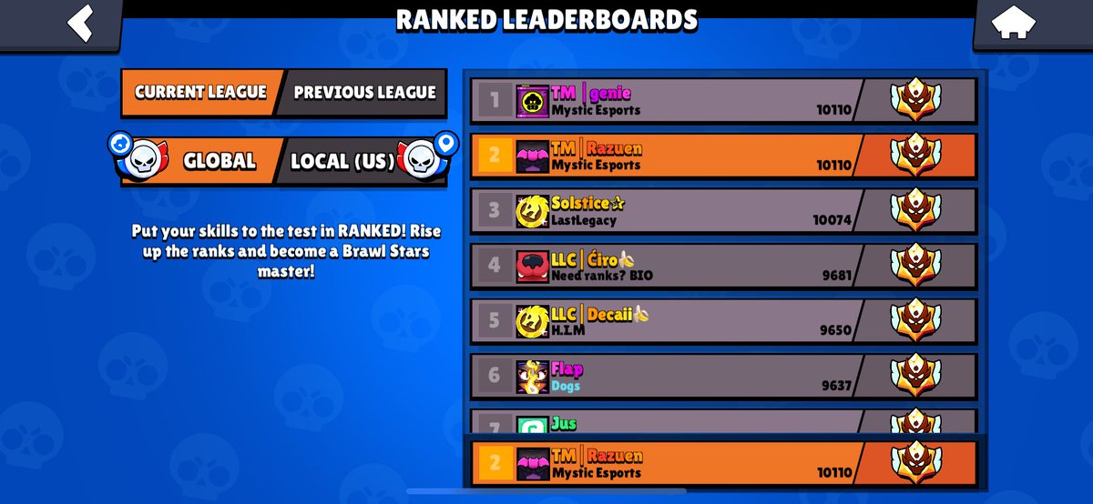 Top 1 and 2 Global✌🏽