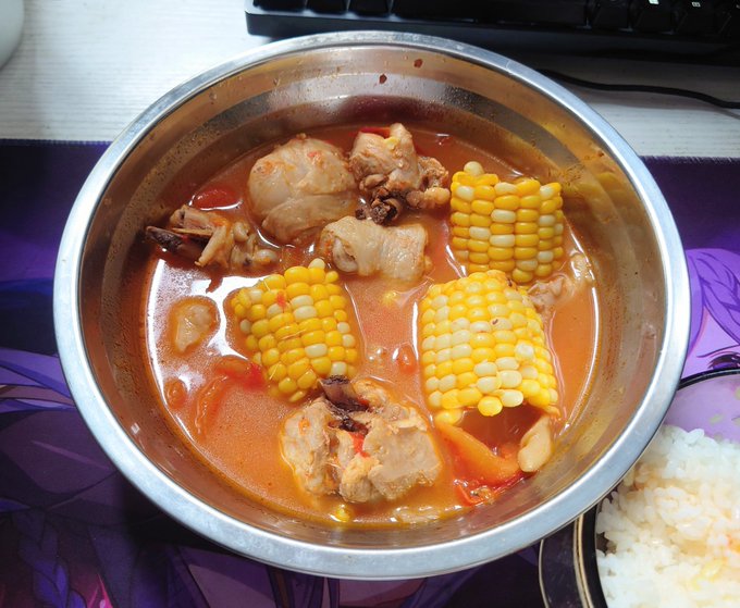 因为受伤了，今天是真正的清淡😭（汤有点少了，不太会炖汤 https://t.co/XfFd5Qqwo0<a href="/tag/%E4%BC%AA%E5%A8%98"class="tags"><span>#伪娘</span></a>