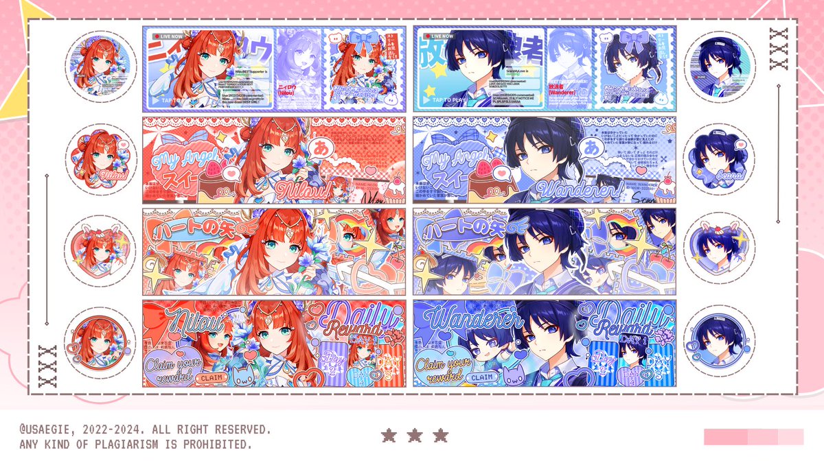 🍧 ᰔ any interaction are cherished! ₊˚⊹
t. #zonauang #zonaba

HAI HALOOO, aku bawa 8 ready stock layout genshin special new art skin nilou &amp; scara collab 🏄🏻‍♀️ harga per-layout bisa di check di ALT yaaah! bisa langsung di take sekarang ke dm kalea 🤩 payment avail via QRIS! 🫖