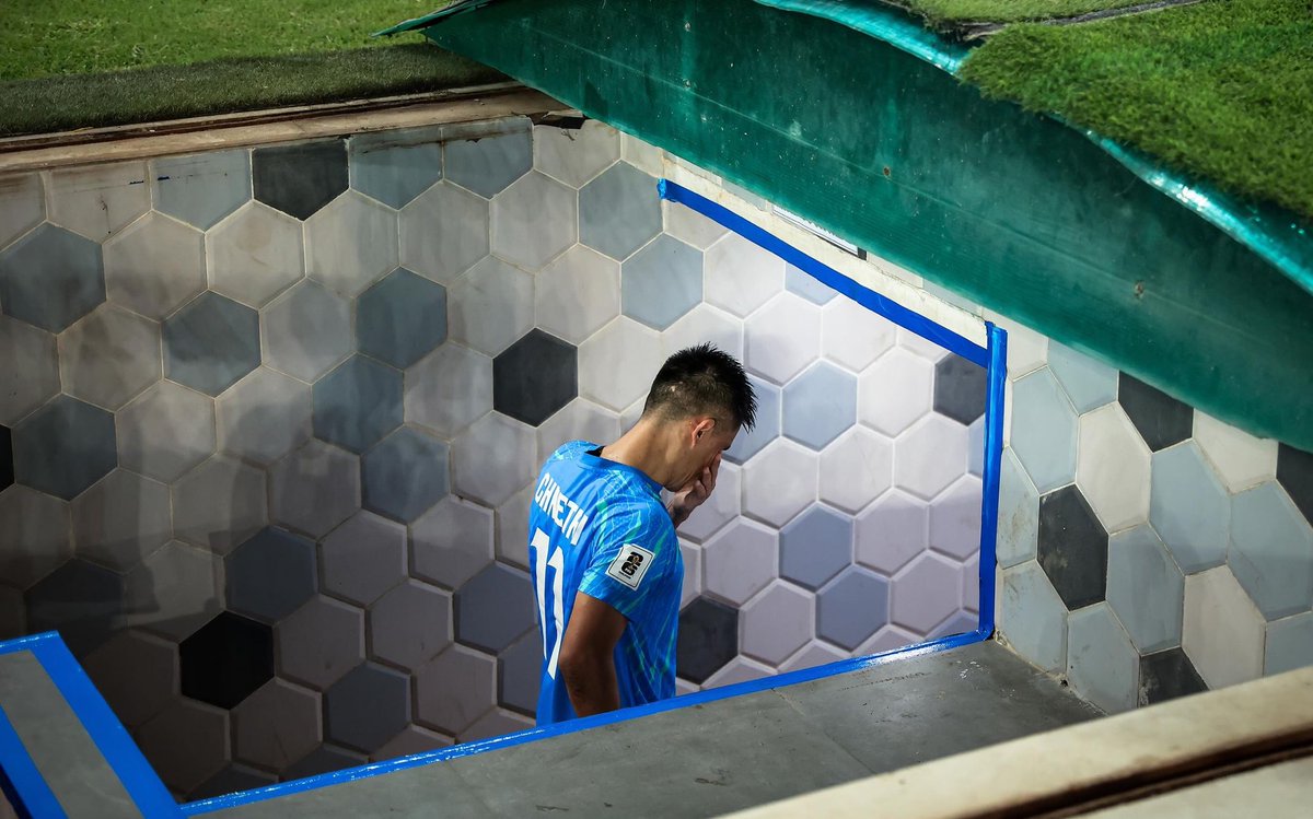 90ndstoppage's tweet photo. One month ago Captain Sunil Chhetri retired from International football 😢👋 #90ndstoppage https://t.co/aLvC6MWCr5