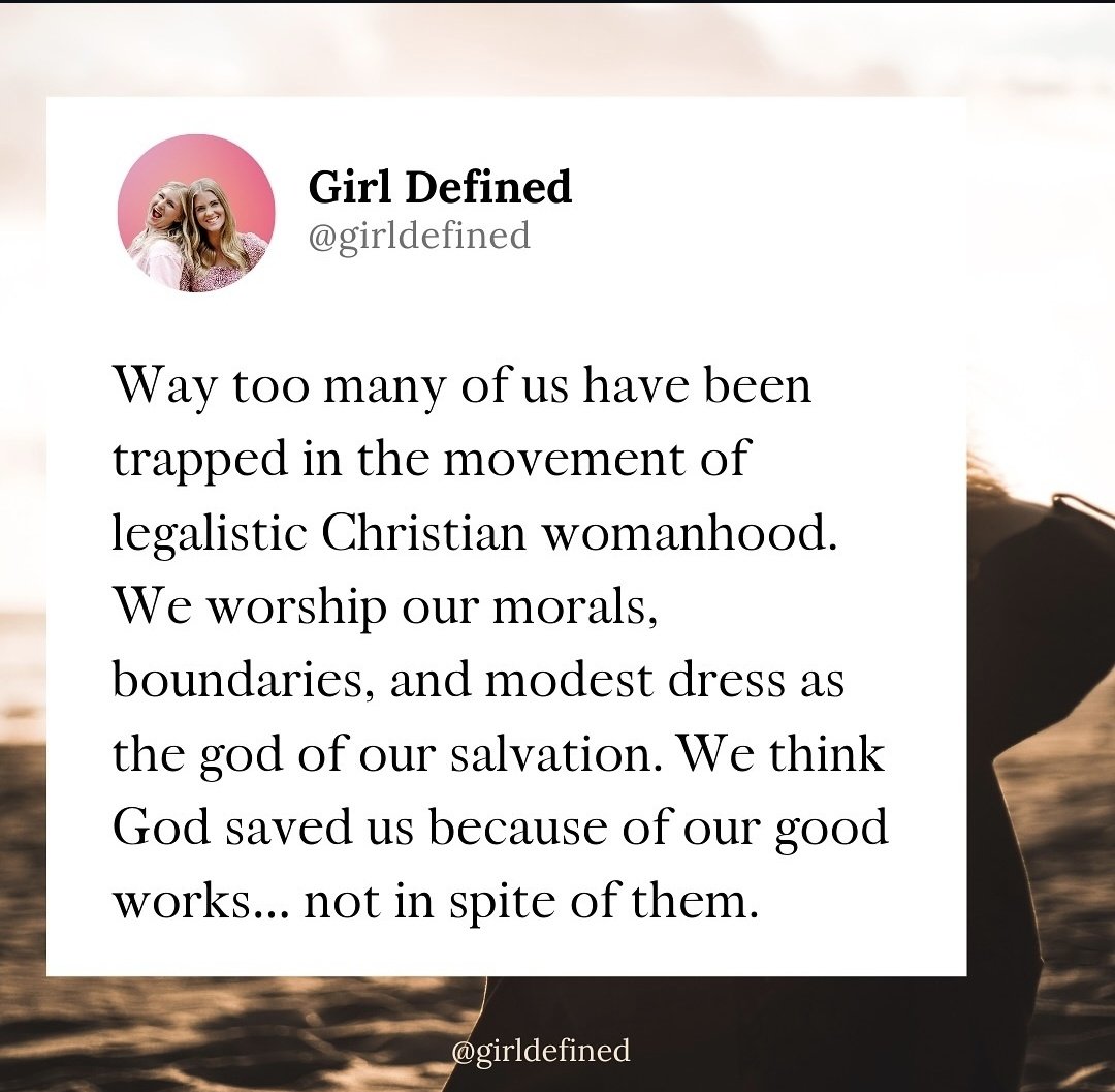 abidebyfaith's tweet image. Christian womanhood, legalism, and pride. 
#girldefined #biblicalwomanhood #modesty