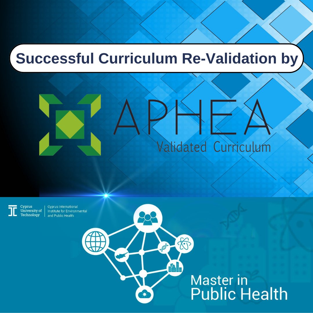 Successful Curriculum Re-Validation ✅️ 

For our Master in Public Health 👩‍🔬👨‍🔬🎓

By the Agency for Public Health Education Accreditation which is based in Brussels 🇧🇪

👉Info about MPH: linktr.ee/cii_ephealth 

#CII_EPH #publichealth #health #masterinpublichealth #cyprus
