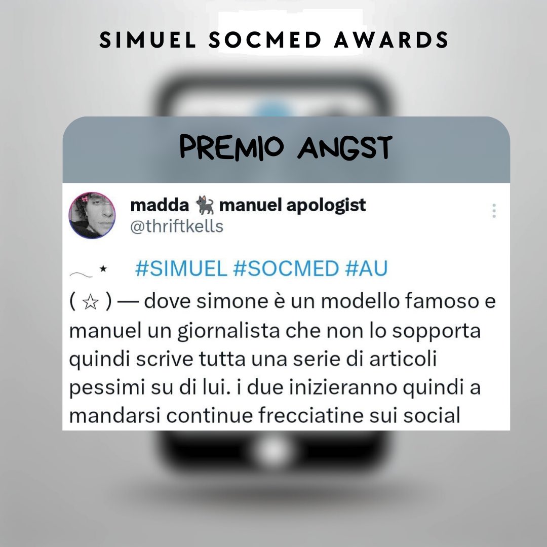 Si aggiudica il 

📱 PREMIO ANGST📱

<a href="/thriftkells/">madda 🐈‍⬛ manuel apologist</a>!