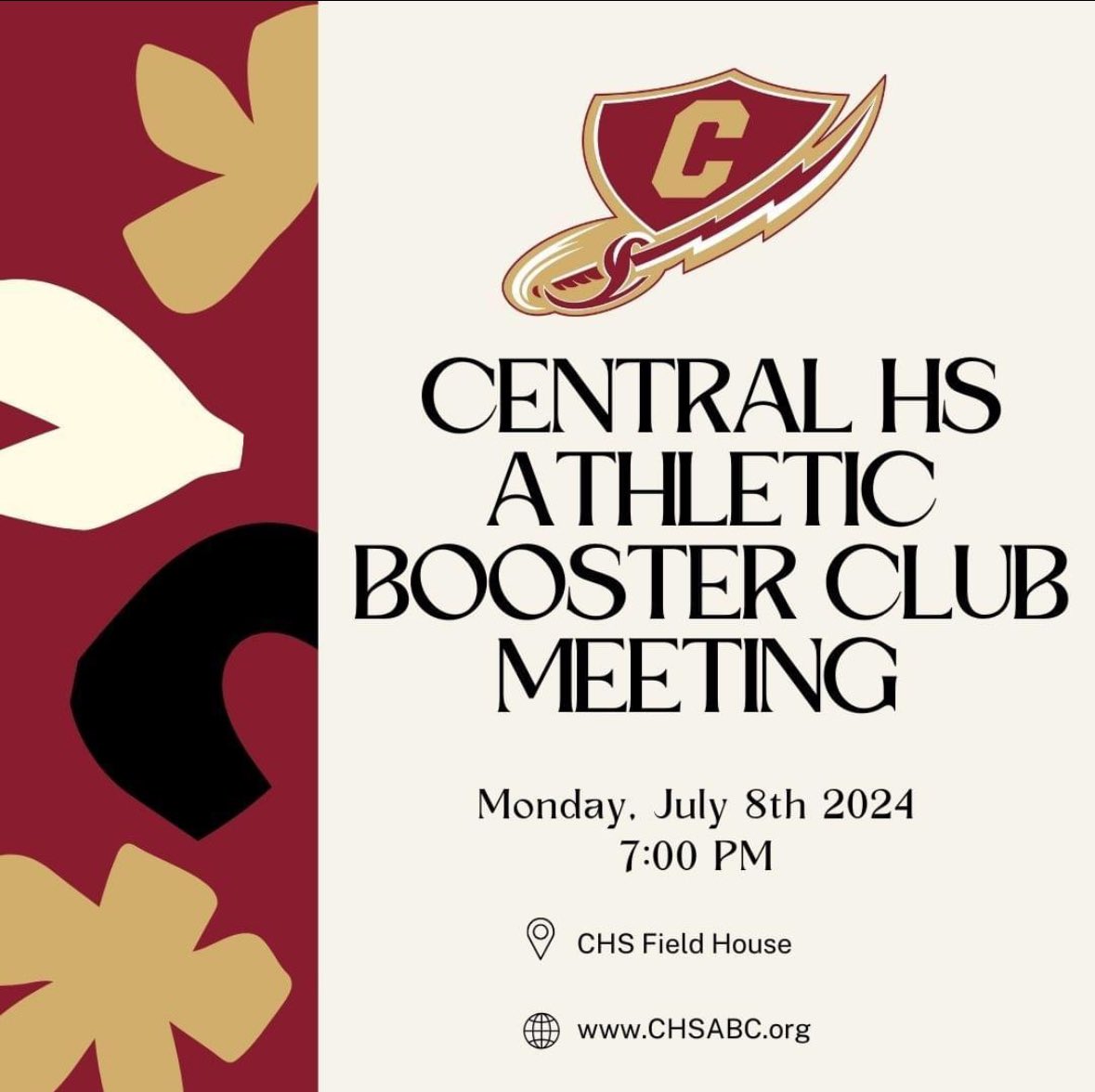 Save the date! We'll see you on Monday evening! #CHSABC #ChargerNation