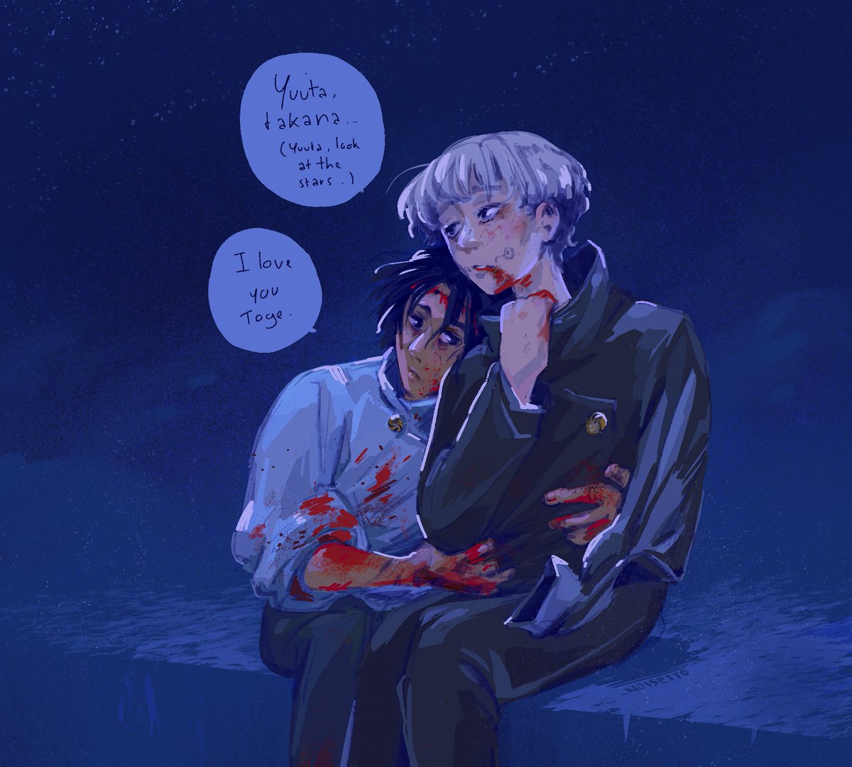 Noisett0's tweet photo. kind of #jjkspoilers
THE END THAT'S IT #乙棘 https://t.co/IxS7hhnJHJ