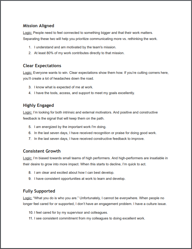 Questions every high-performing team must answer