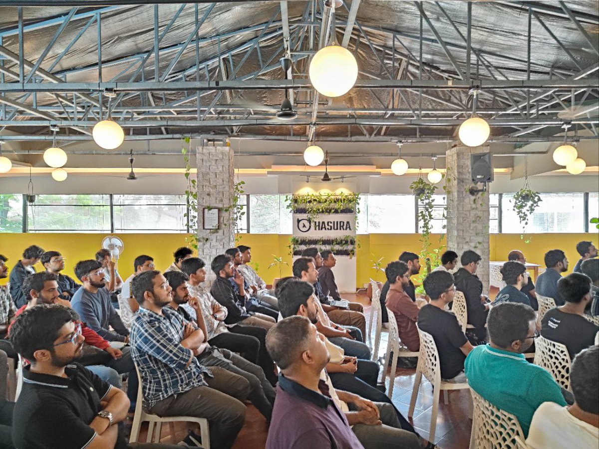 BengaluruSys's tweet image. Aaand that&apos;s a wrap on the v1.0 of Bengaluru Systems!
We&apos;d like to thank everyone for showing up, and especially thank @HasuraHQ for being such gracious hosts!
pictures follow :]