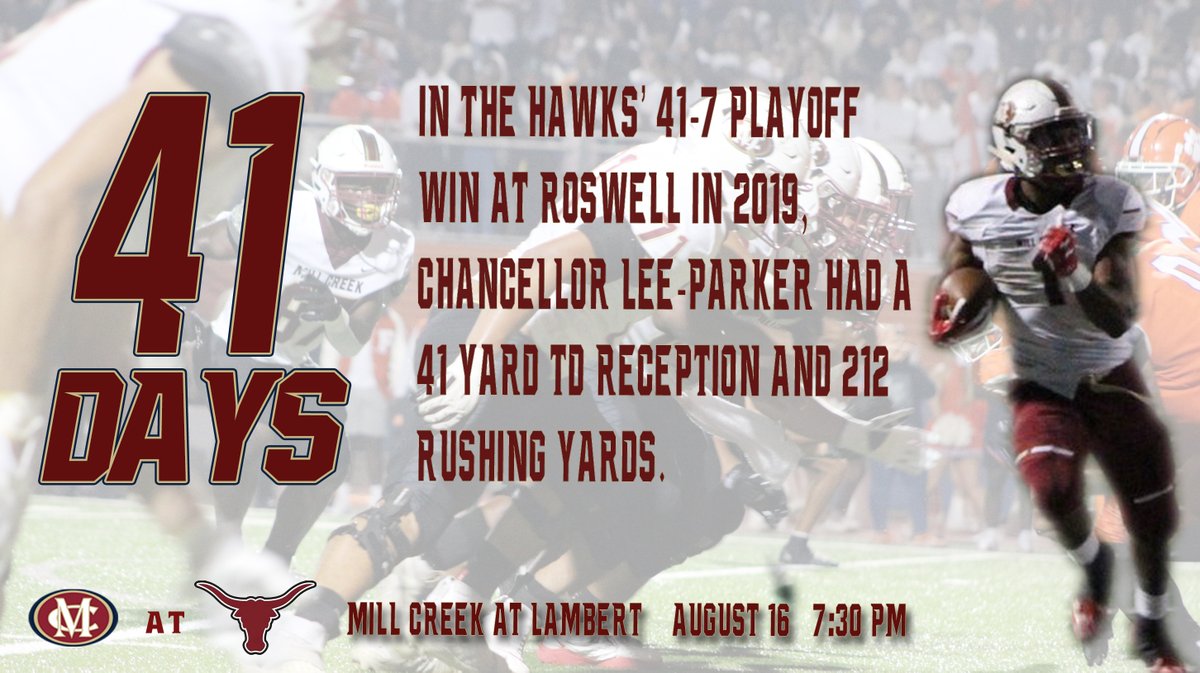 41 Days Until Mill Creek kicks off the season at Lambert!   #IMPACT | #COMPETE