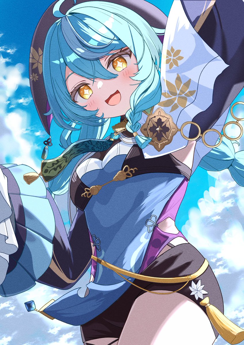 アニメキャラクター 手描きイラスト 手描きイラスト キャラクター 青黒 原画 - メルカリ