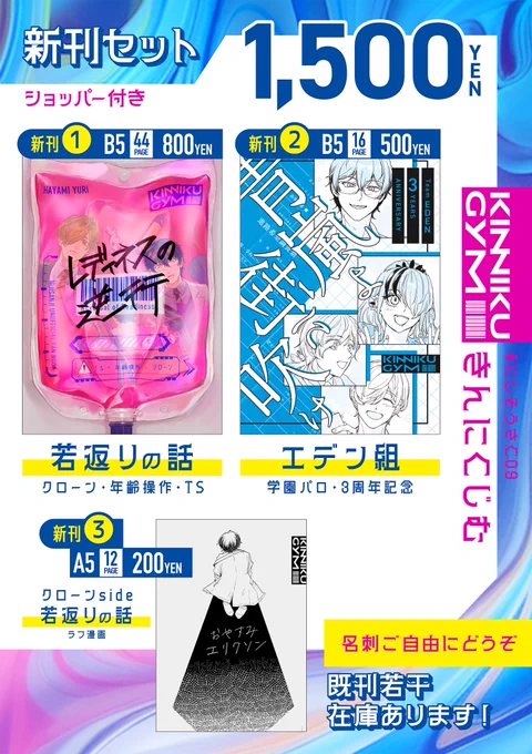 明日はどうぞよろしくお願いします 既刊少ないですがあります
無配はにじGTA博士中心感想ペーパーです!
#にじそうさく09 