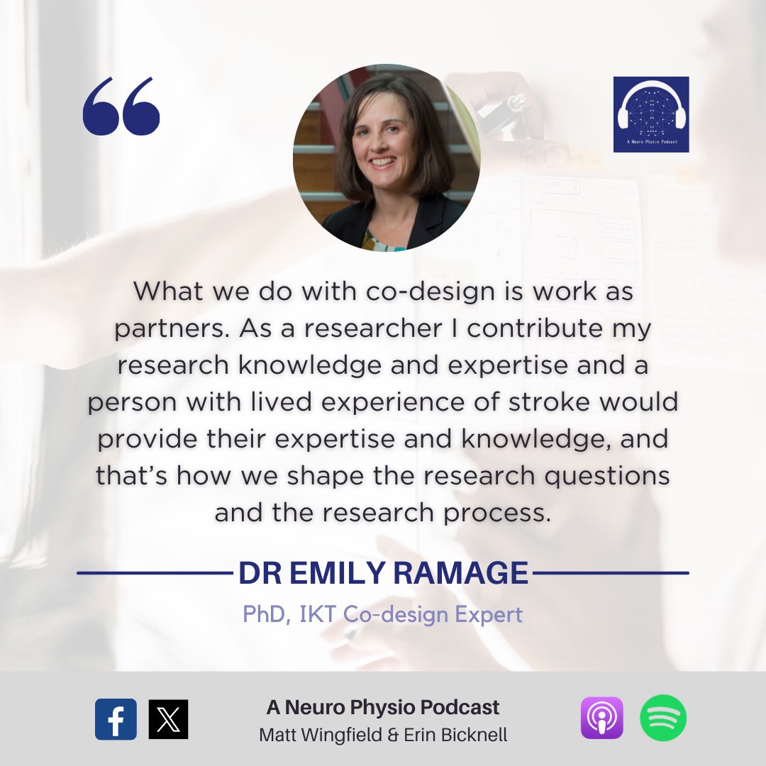 aneurophysio's tweet image. Listen to our latest episode with Dr @emilyrramage from @TheFlorey @UniMelb @Uni_Newcastle @western_health
#codesign #stroke #PA
Direct links to listen in our release post ⬇️⬇️