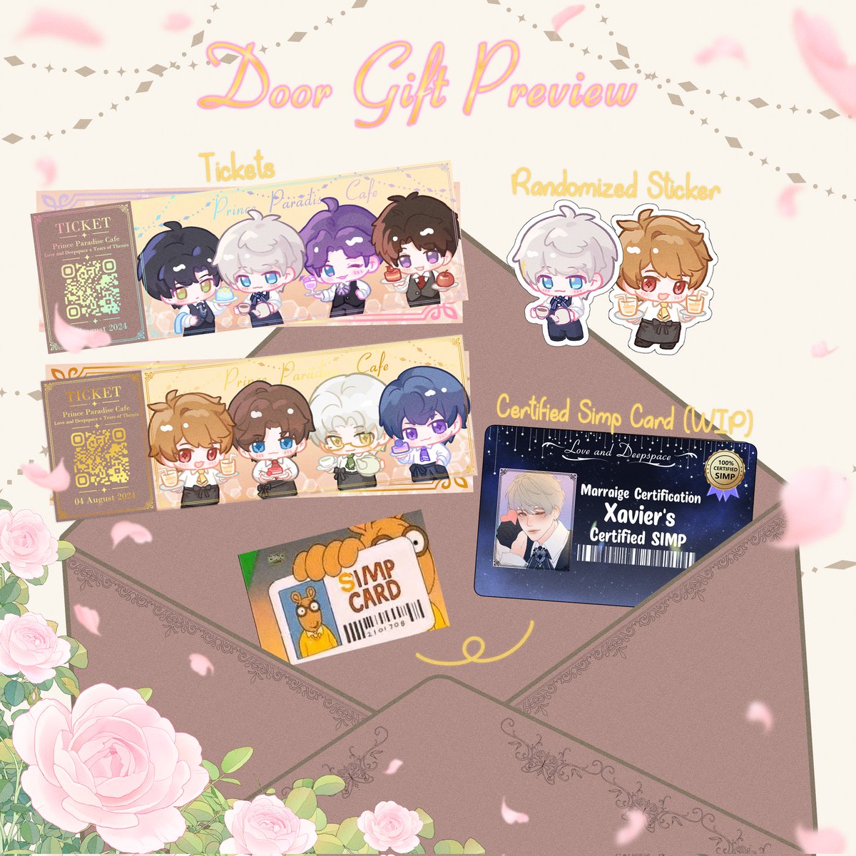 princeparasg's tweet photo. Early Bird discounted registration is about to launch very soon!

Every registered guest will be receiving these door gifts!

#loveanddeepspace #loveanddeepspacecosplay #lnd #tearsofthemis #tearsofthemiscosplay #tot #cosplaycafe #cafe #sgevent #cosplaycafe https://t.co/97Rpscw032