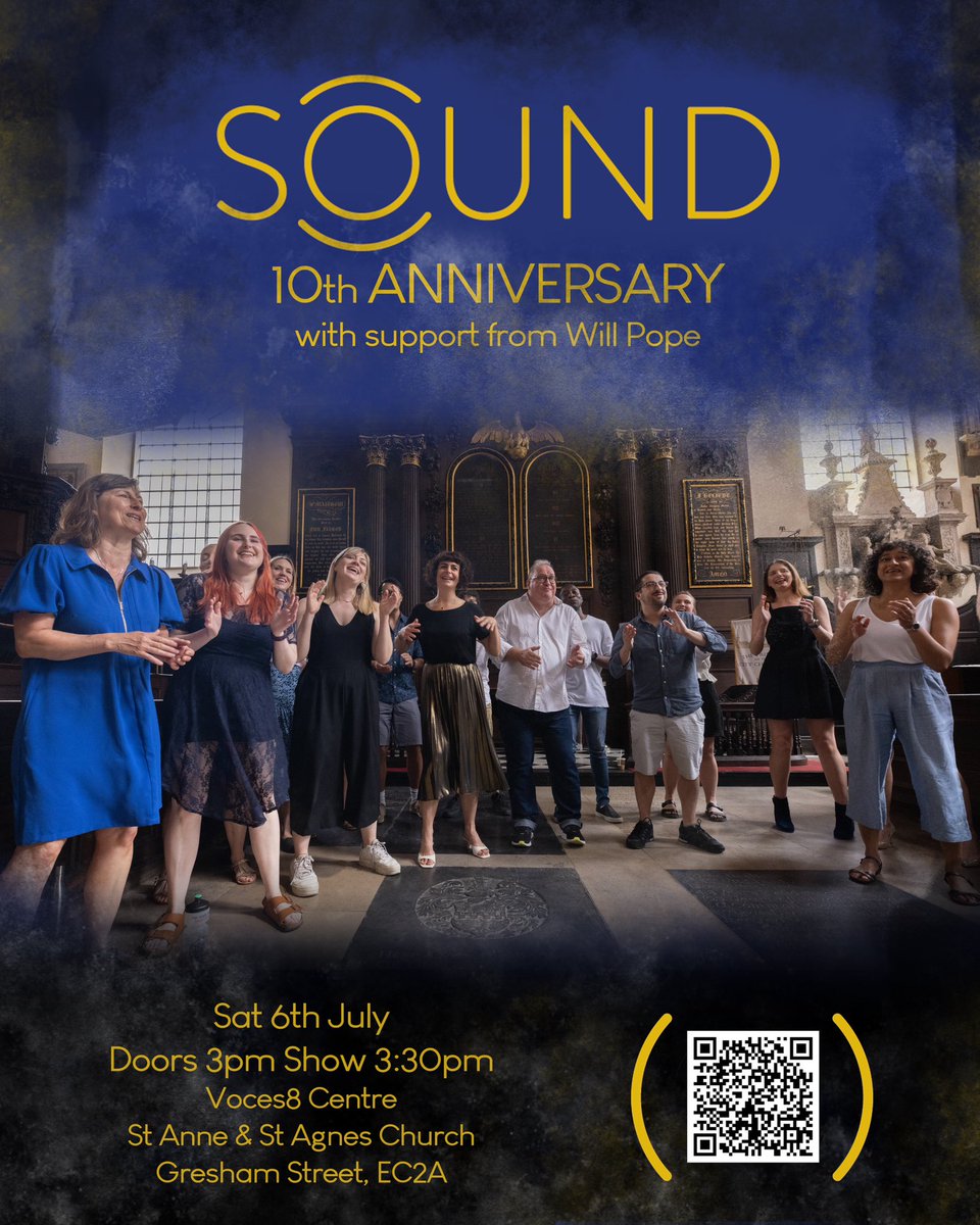 SOUND (@soundchoir) on Twitter photo Today’s the day 🎉
Head down to <a href="/VOCES8centre/">VOCES8 Centre</a> at 3pm today to catch our anniversary concert! Today’s the day 🎉
Head down to <a href="/VOCES8centre/">VOCES8 Centre</a> at 3pm today to catch our anniversary concert!