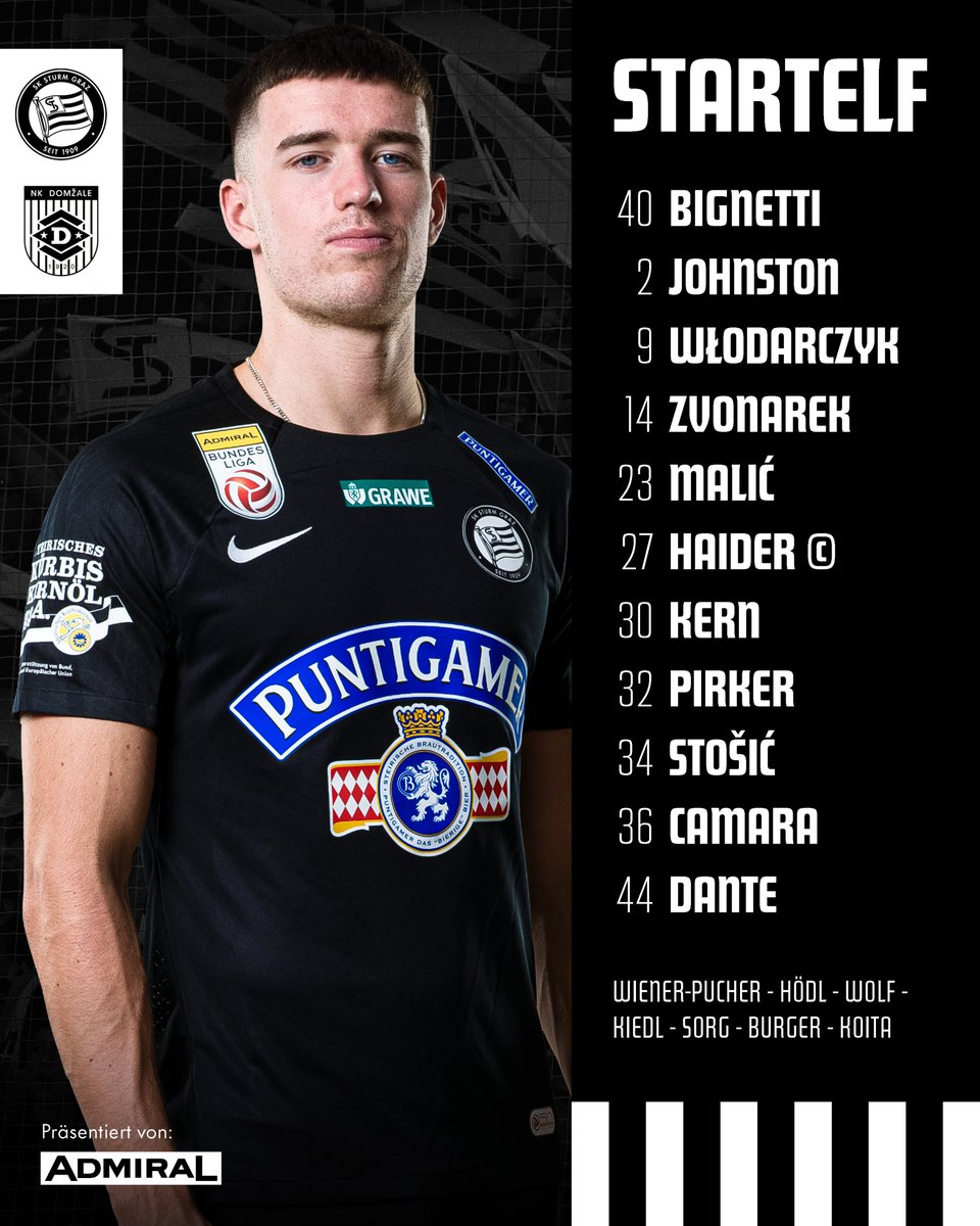 SKSturm's tweet photo. So starten wir gegen NK Domzale! 🗒️ #sturmgraz #STUNKD #Friendlies2024
____________
STU -:- NKD | ⏱️ 15:00 Uhr | https://t.co/tfVyBog4xl https://t.co/ECypl7Mrl1