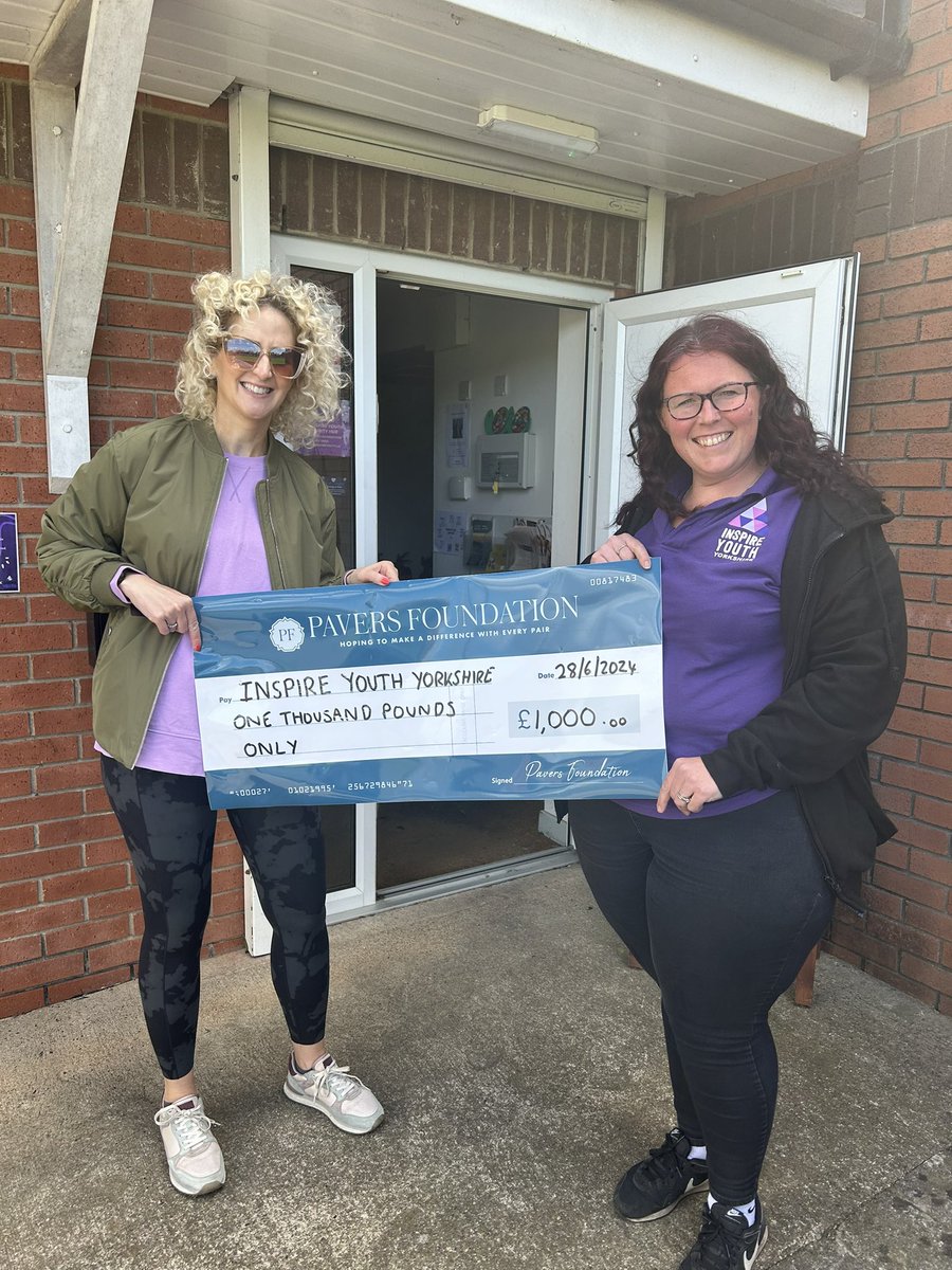On Thursday we were delighted to receive a donation from <a href="/PaversShoes/">Pavers Shoes</a> Foundation with huge thanks! ☺️ This is going towards creating a welcoming space for all ages at Inspire Youth Yorkshire - Community Hub in Knaresborough 💜

#inspireyouth #charity #thankful #donation