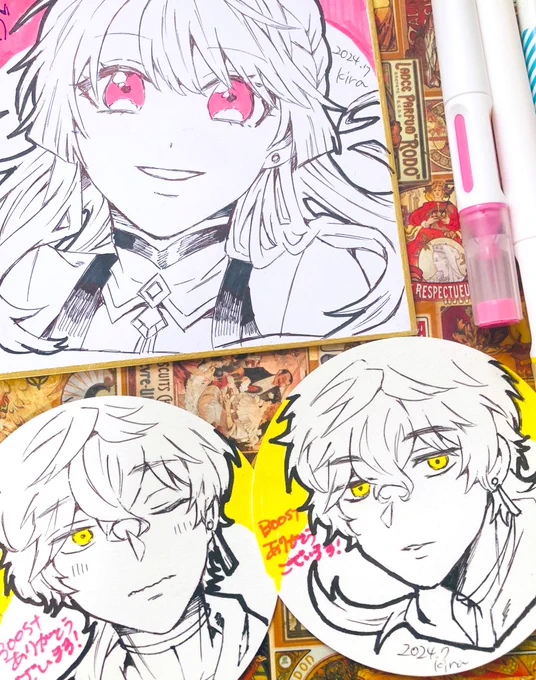 今ご注文いただいてる分のboost御礼描けました〜どれが入るかはお楽しみに〜!