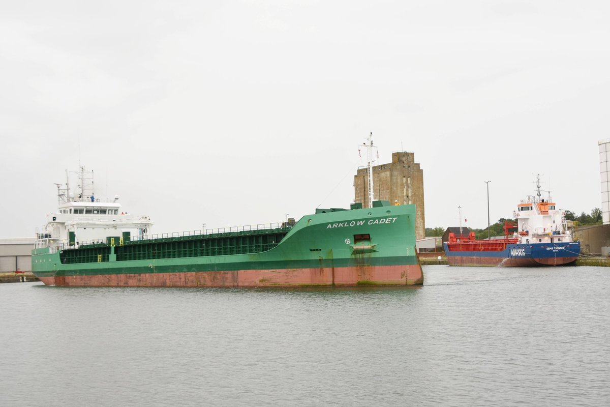 sharpnessmike's tweet image. ARKLOW CADET outbound after discharging fertiliser from Aviles 5/7.