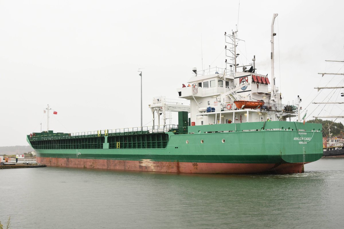 sharpnessmike's tweet image. ARKLOW CADET outbound after discharging fertiliser from Aviles 5/7.